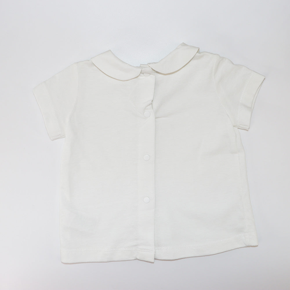 Nanos Baby Boy Light Blue Short Sleeve Classic Cotton Polo