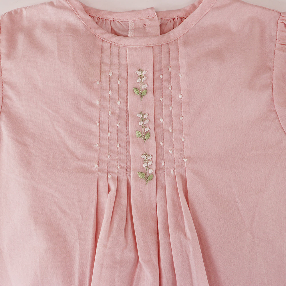 Classic Pixie Lily Pima Cotton Baby Dress and Bloomer Set