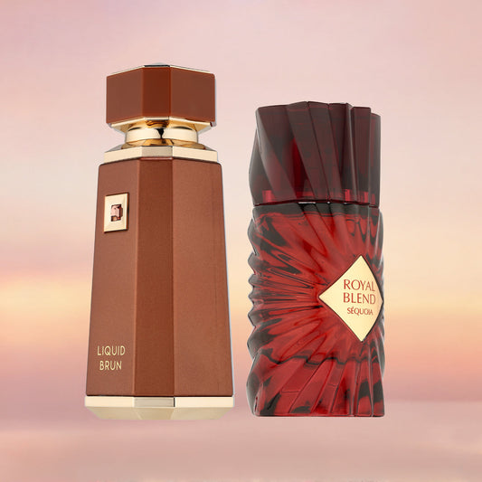 Fragrance World Royal Blend Sequoia and Liquid Brun Perfume Duo
