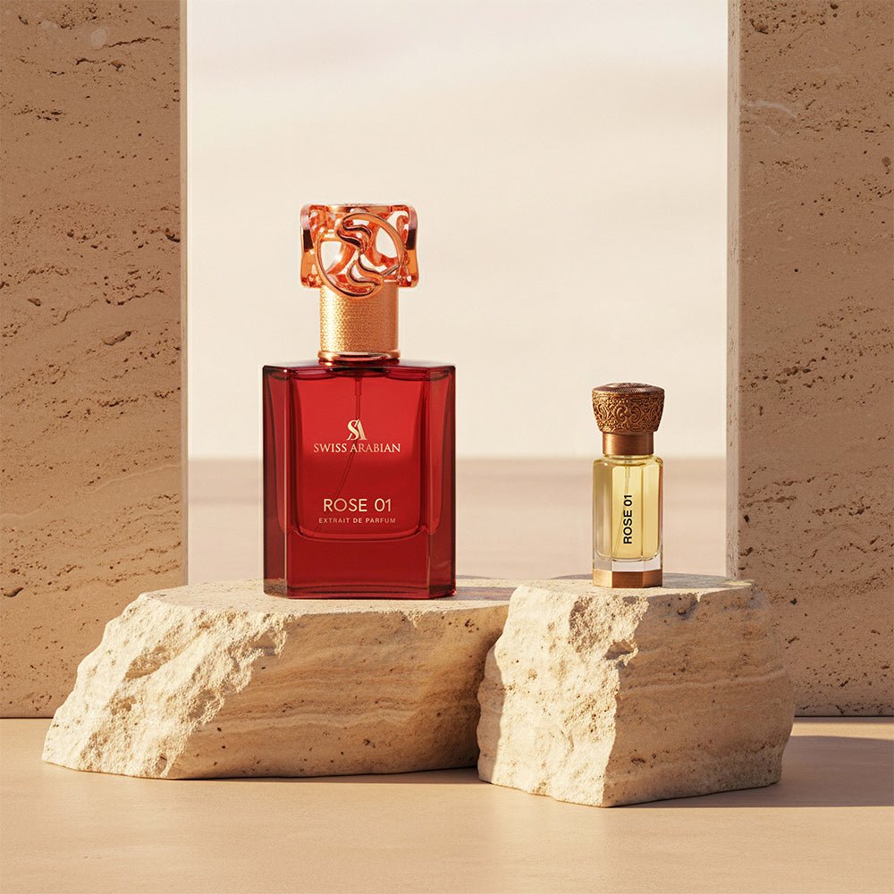 Swiss Arabian Rose 01 Luxury Perfume Spray and Concentrated Oil Set