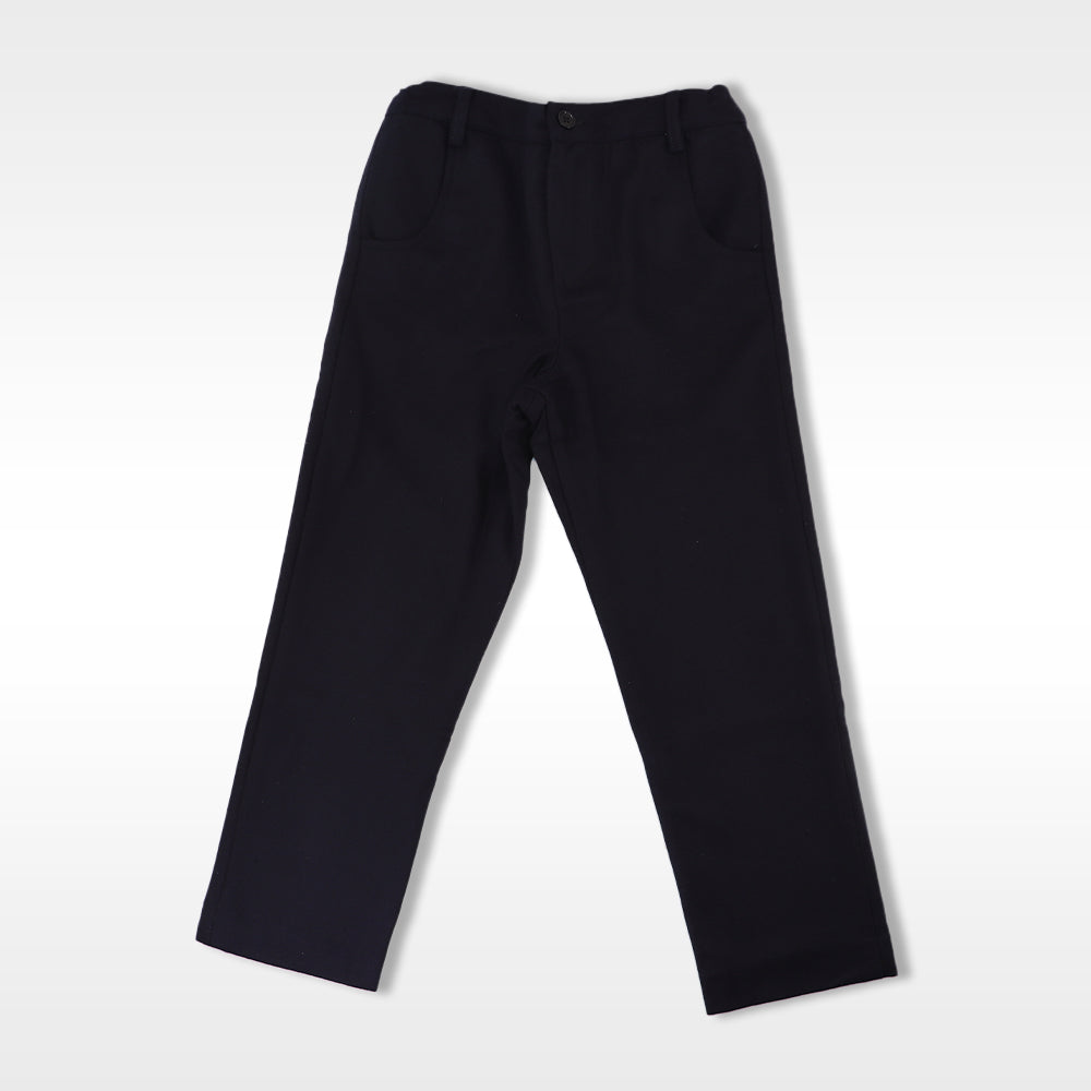 Rachel Riley Boys Navy Blue Soft Cotton Flannel Trousers