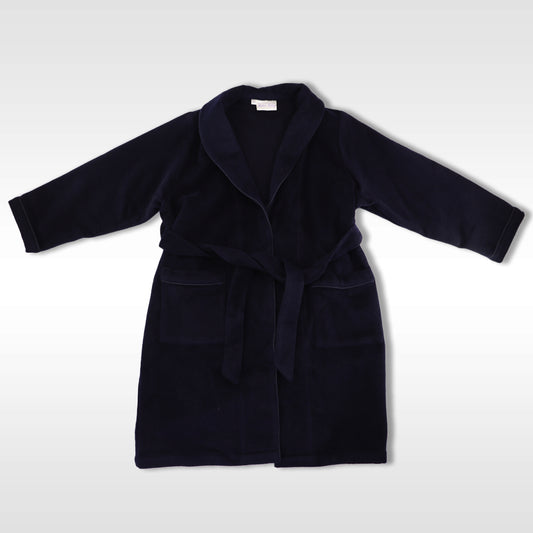 Rachel Riley Kids Luxury Navy Blue Soft Cotton Dressing Gown