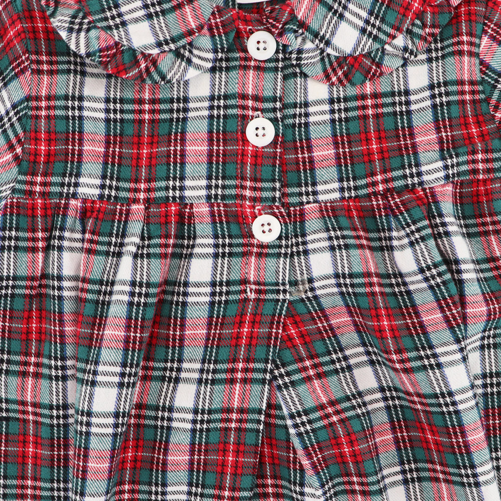 Rachel Riley Classic Red Tartan Night Dress for Little Girls