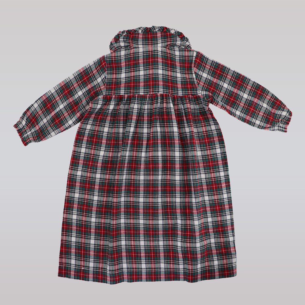 Rachel Riley Classic Red Tartan Night Dress for Little Girls