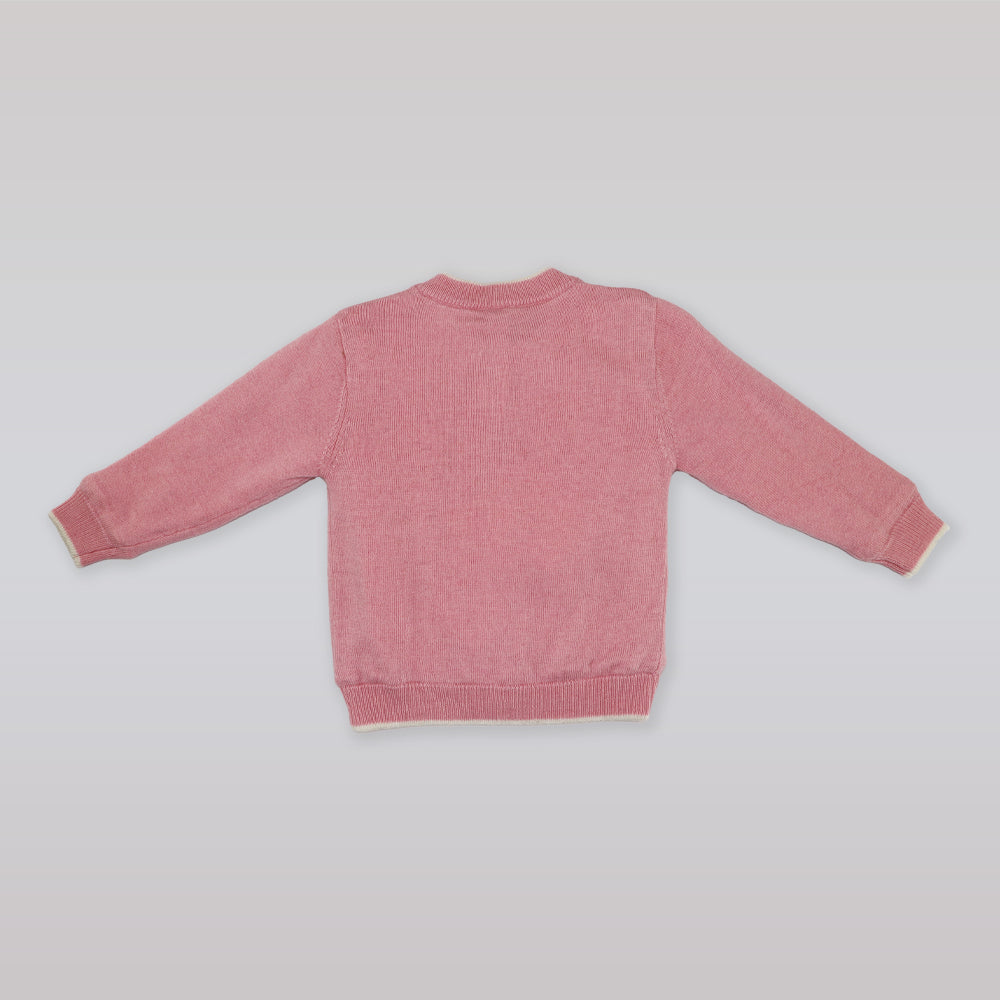 Rachel Riley Pink Ivory Sugar Mice Intarsia Knit Baby Cardigan