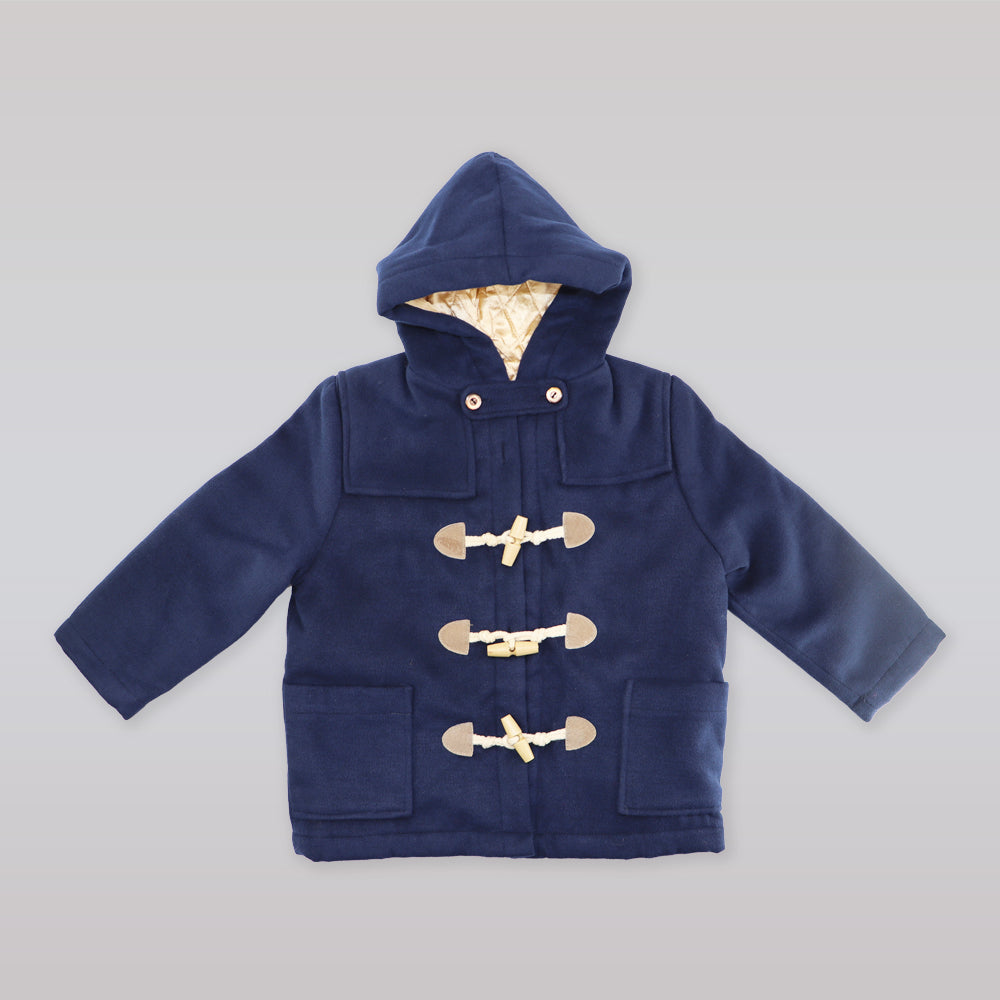 Rachel Riley Classic Navy Blue Wool Blend Winter Coat Toddler Size