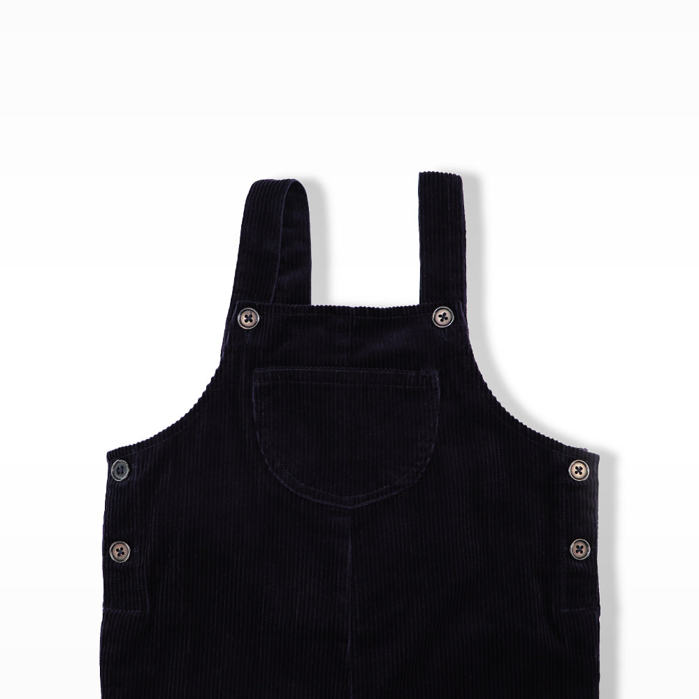 Rachel Riley Classic Navy Blue Corduroy Dungarees for Toddlers