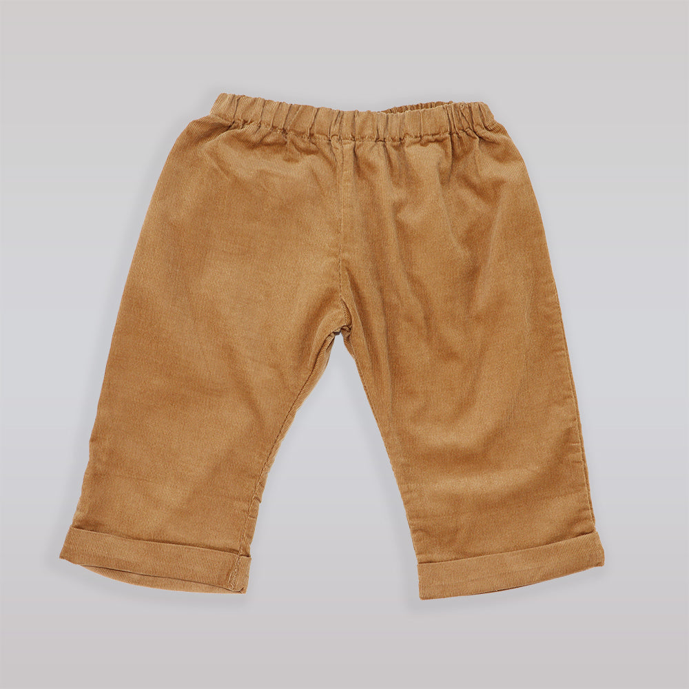 Rachel Riley Caramel Soft Cotton Corduroy Baby Trousers