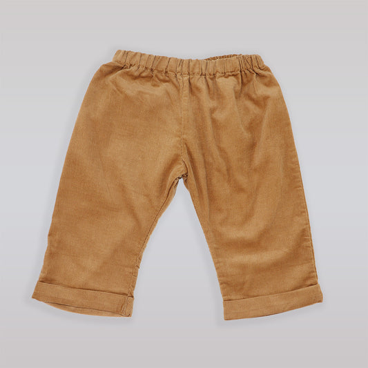 Rachel Riley Caramel Soft Cotton Corduroy Baby Trousers
