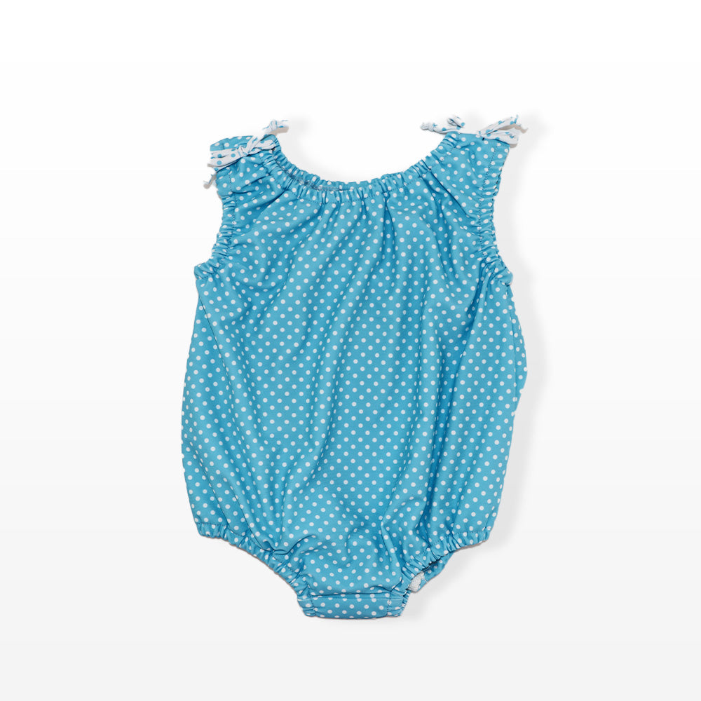 Rachel Riley Polka Dot Blue Multi Colored Cotton Beach Outfit
