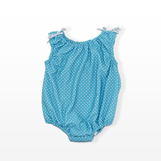 Rachel Riley Polka Dot Blue Multi Colored Cotton Beach Outfit