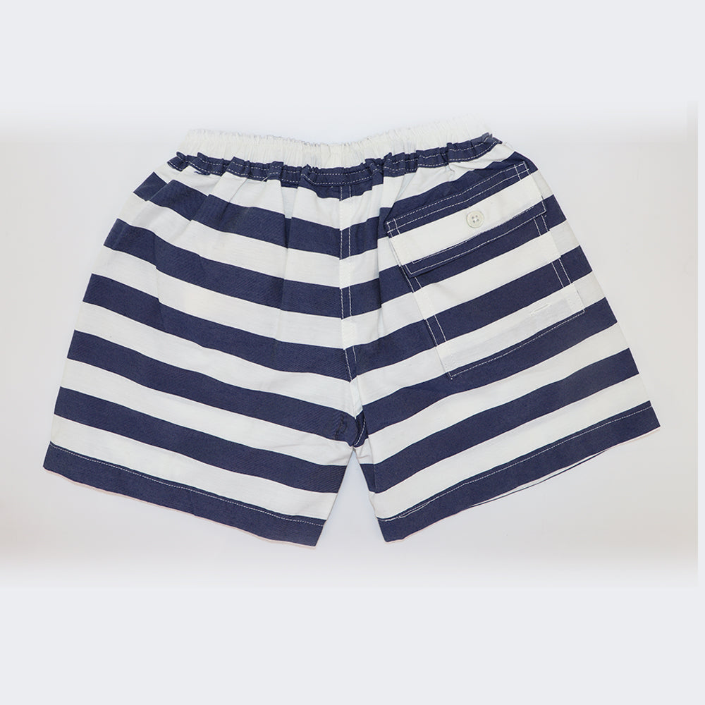 Rachel Riley Boys French Blue Striped Swim Trunks Beachwear