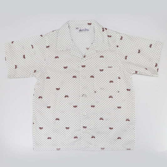 Rachel Riley Boys Mini Bicycle Print Cotton Button-Down Shirt