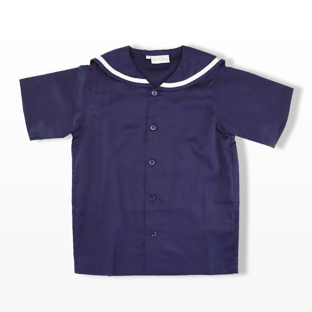 Rachel Riley Boys Classic Navy Blue Cotton Sailor Shirt