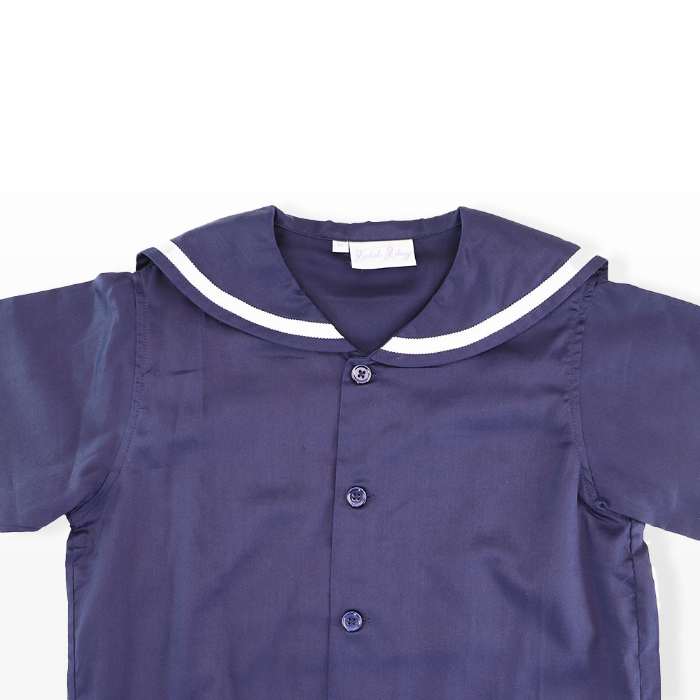 Rachel Riley Boys Classic Navy Blue Cotton Sailor Shirt