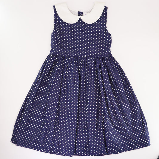 Rachel Riley Girls Polka Dot Sleeveless Cotton Summer Party Dress