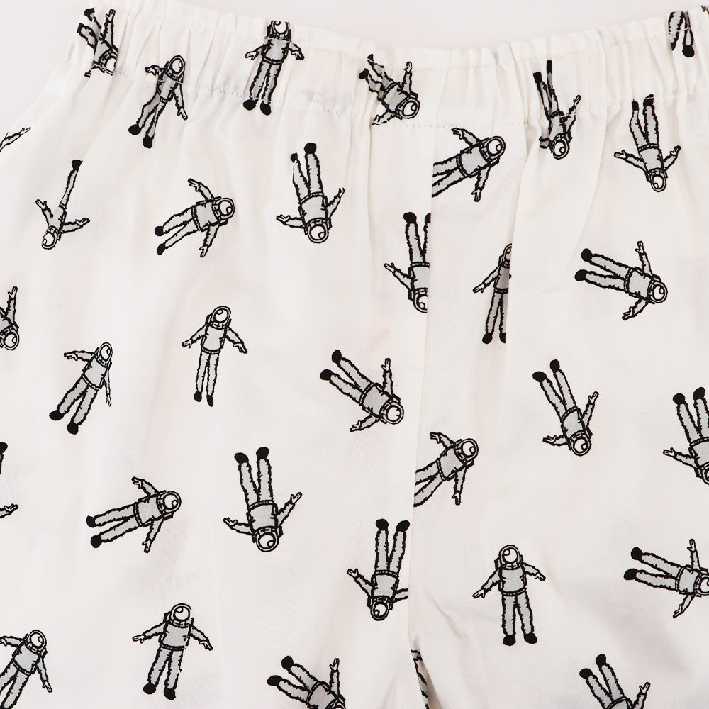Rachel Riley Astronaut Print Cotton Two Piece Pajama Set