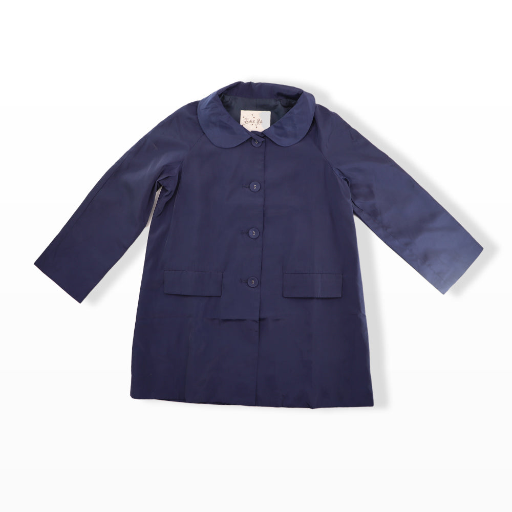 Rachel Riley Girls Classic Red Swing Coat with Velvet Collar