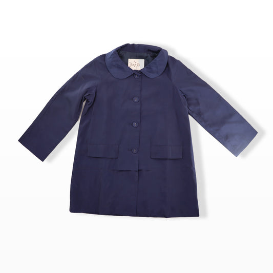 Rachel Riley Girls Classic Red Swing Coat with Velvet Collar