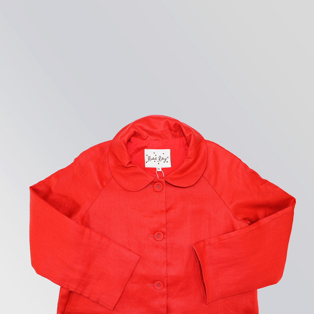 Rachel Riley Elegant Peach Swing Coat for Little Girls