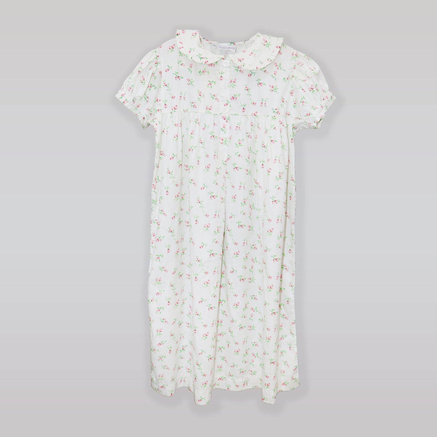Rachel Riley Girls Pink Rose Bud Print Cotton Night Dress