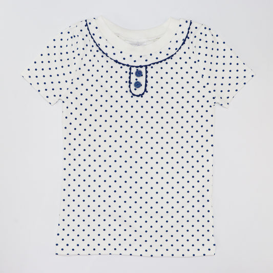 Rachel Riley Kids Luxury Cotton Polka Dot Pajama Set
