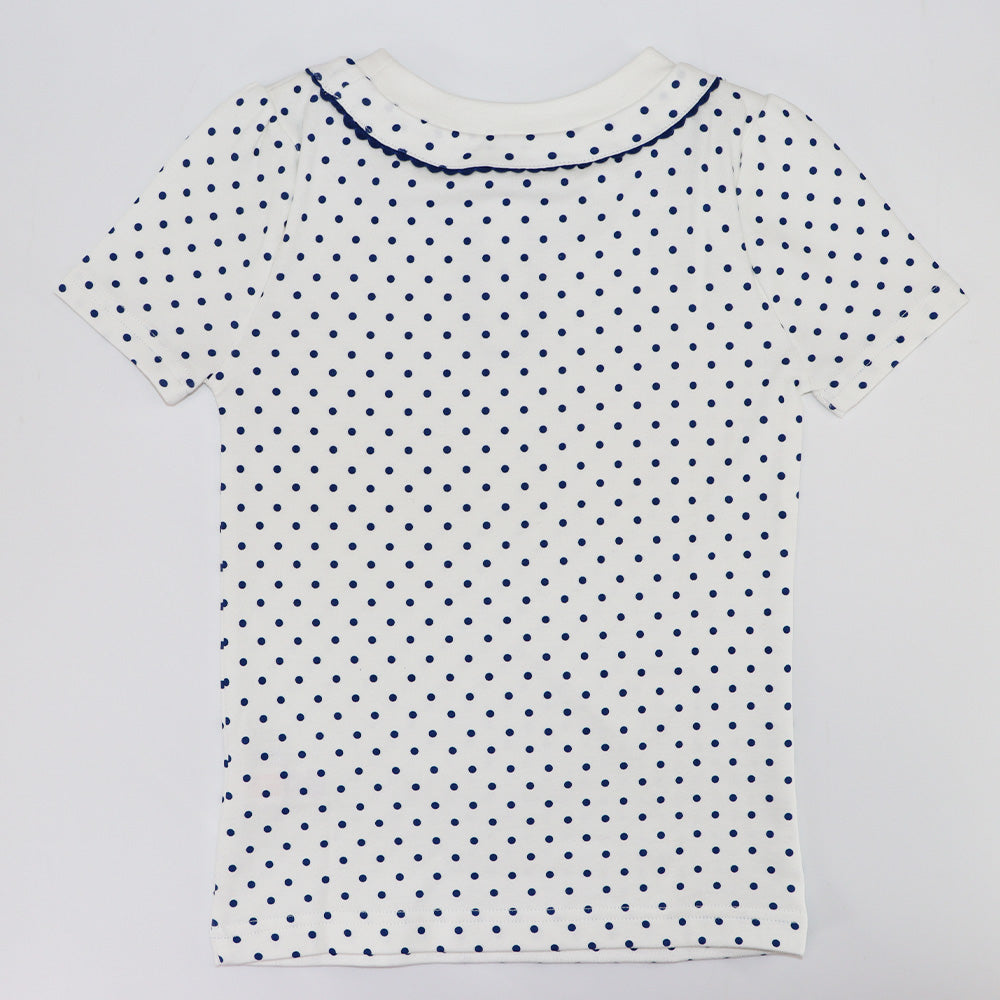 Rachel Riley Blue Polka Dot Cotton Pyjamas for Toddlers