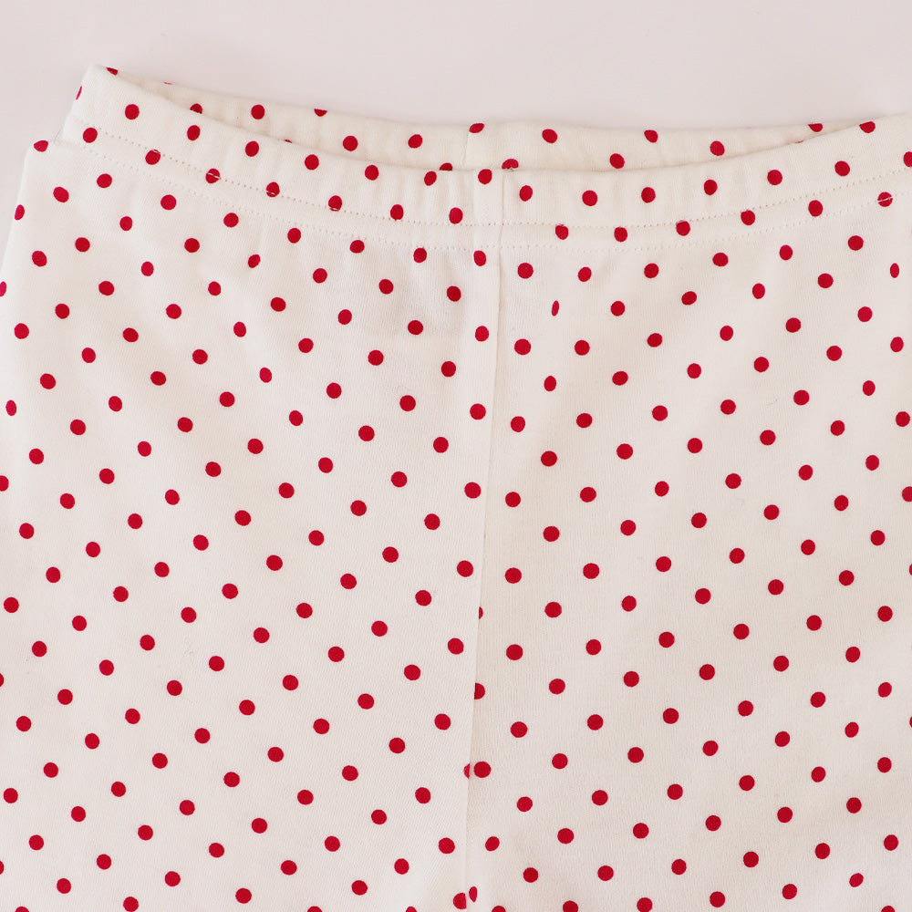 Rachel Riley Girls Pink Polka Dot Cotton Pajama Set