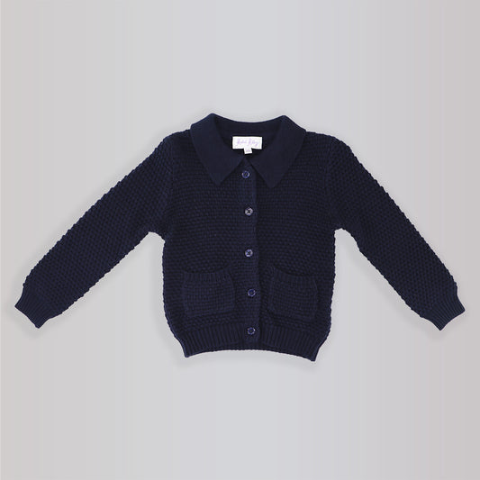 Rachel Riley Soft Cotton Moss Stitch Knit Button Cardigan