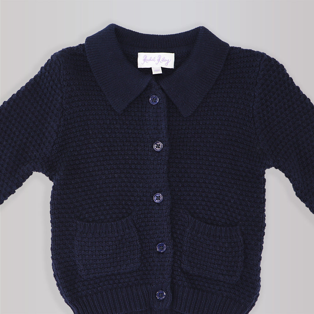 Rachel Riley Soft Cotton Moss Stitch Knit Button Cardigan