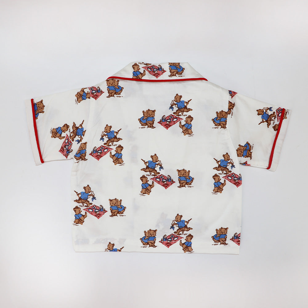 Rachel Riley Baby Teddy Bears Print Shirt and Shorts Set