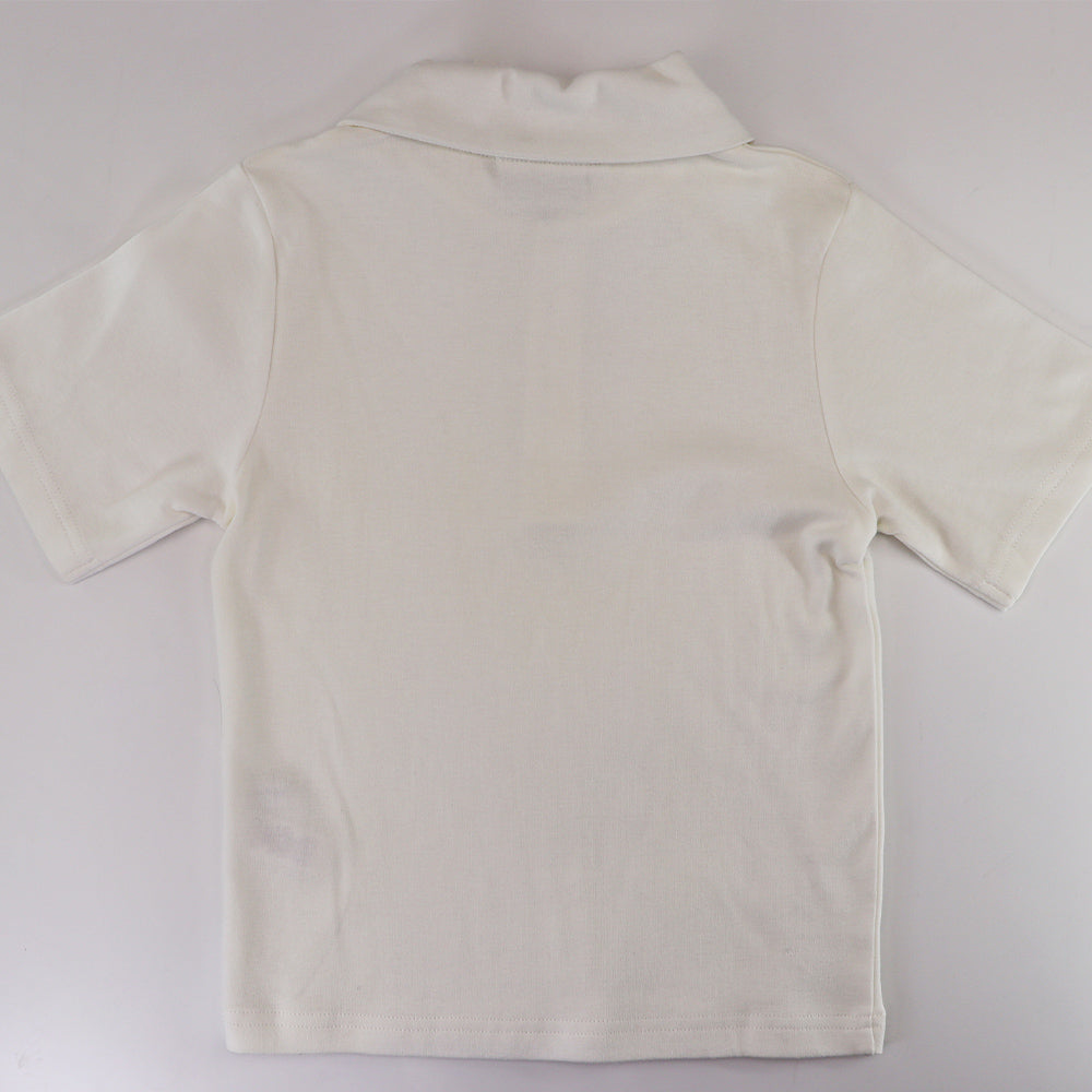 Rachel Riley Boys Classic White Cotton Polo Shirt