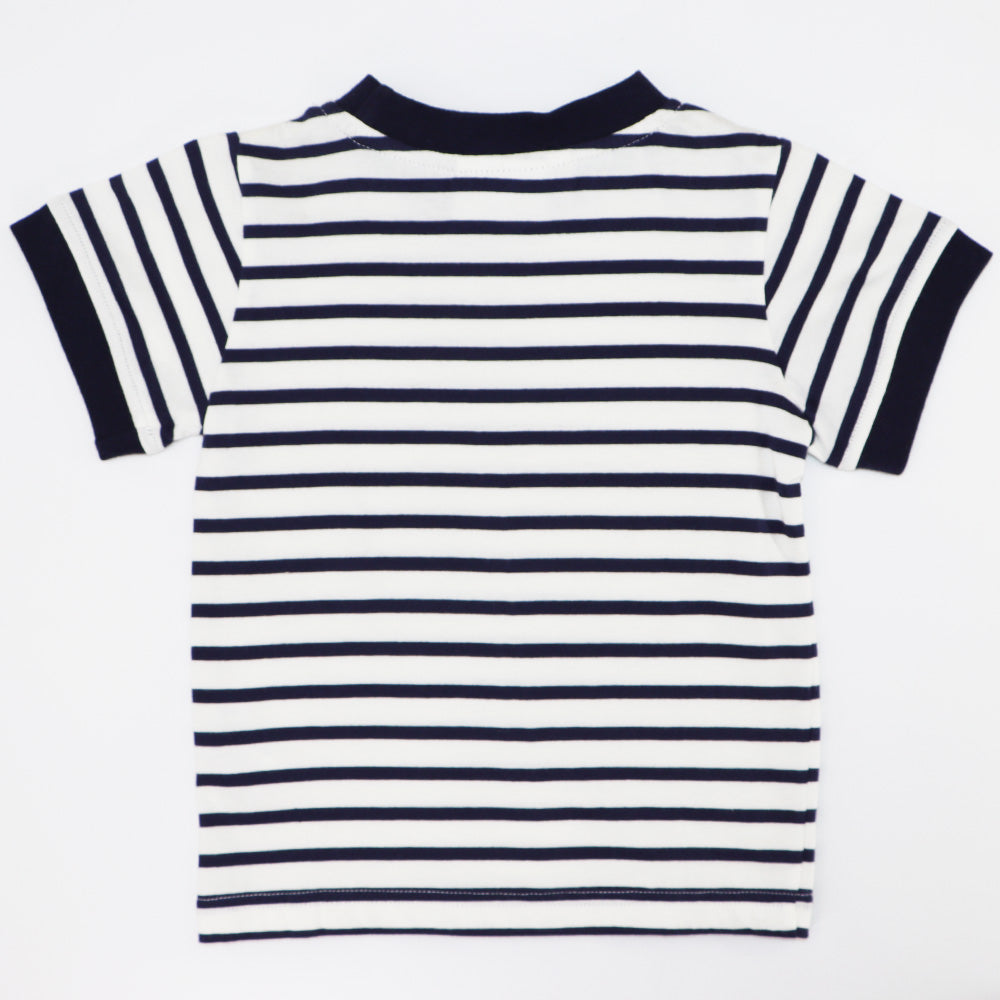 Rachel Riley Boys Striped Soft Cotton Toddler T-Shirt