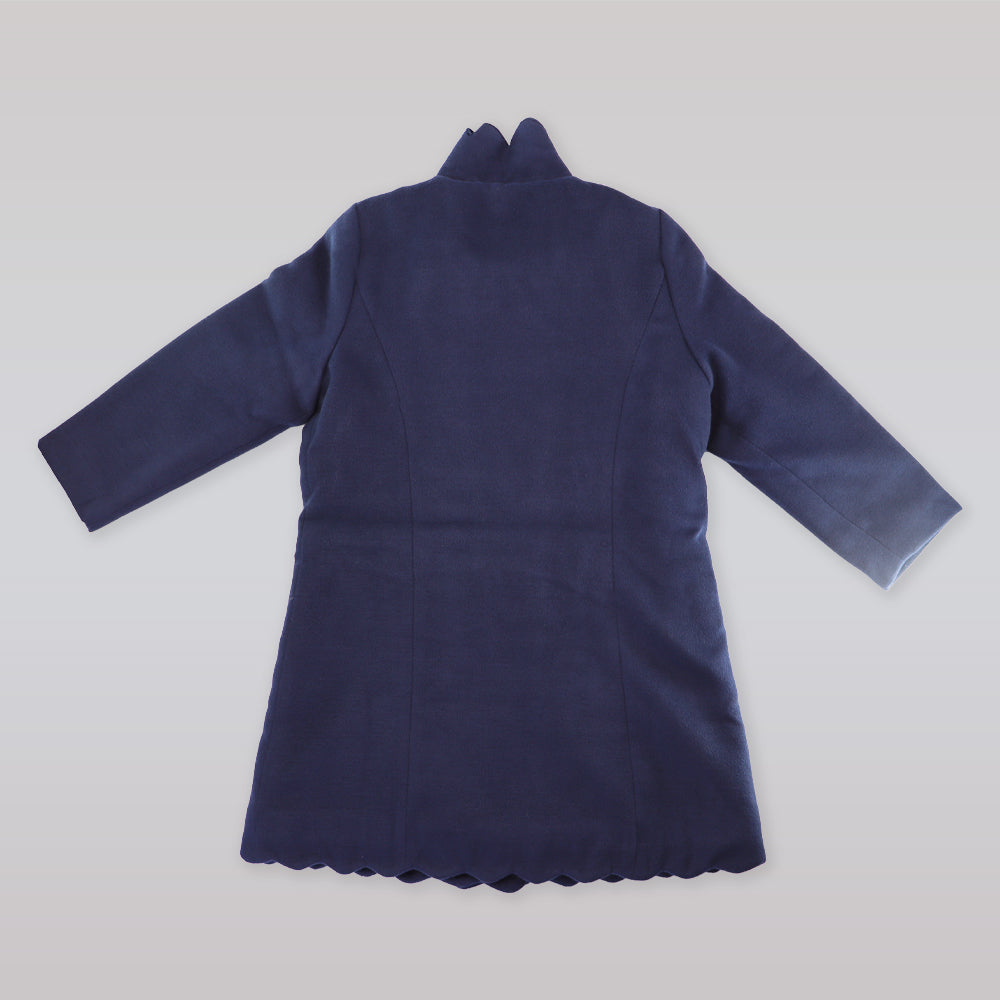 Rachel Riley Classic Navy Blue Double Breasted Childrens Wool Coat