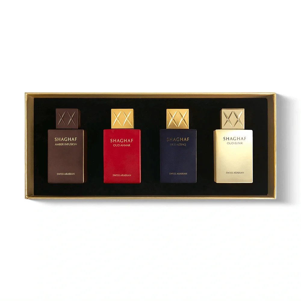 Swiss Arabian Shaghaf Miniature Fragrance Gift Set Four Piece Collection