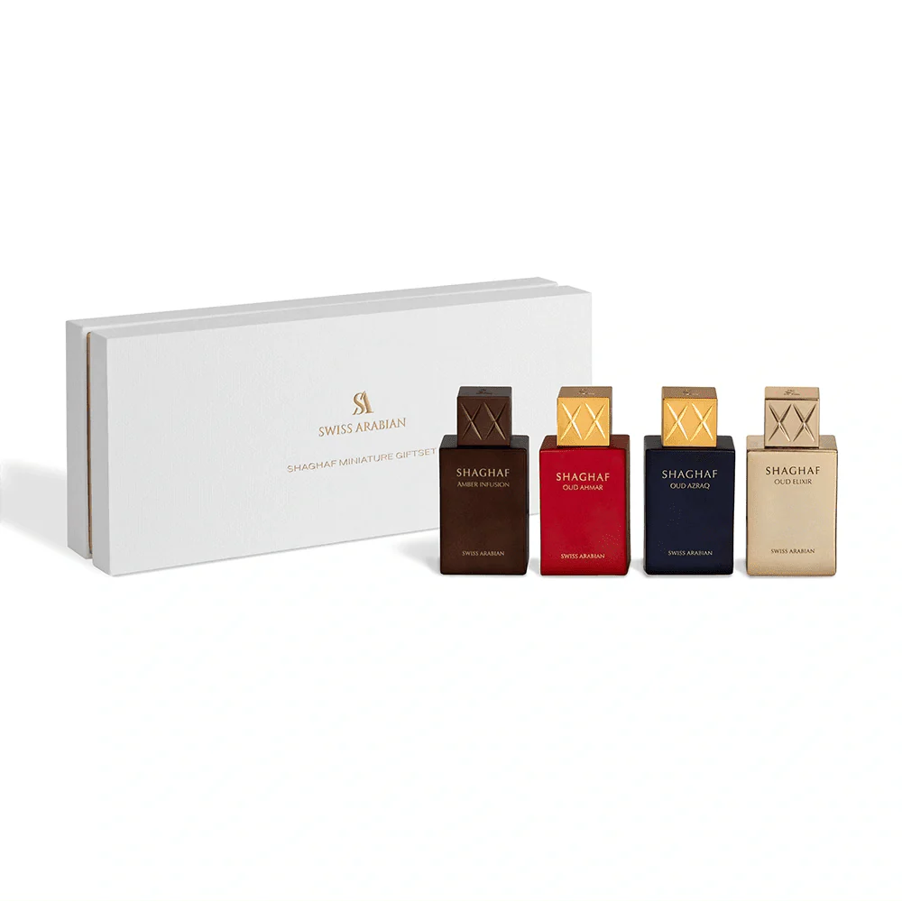 Swiss Arabian Shaghaf Miniature Fragrance Gift Set Four Piece Collection