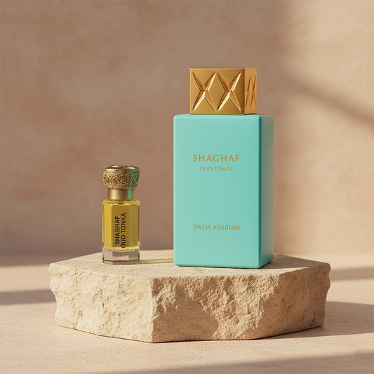 Swiss Arabian Shaghaf Oud Tonka Perfume and Concentrated Oil Bundle