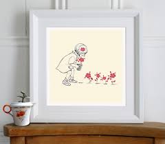Belle & Boo Evie's Flowers Signed Fine Art Cotton Print