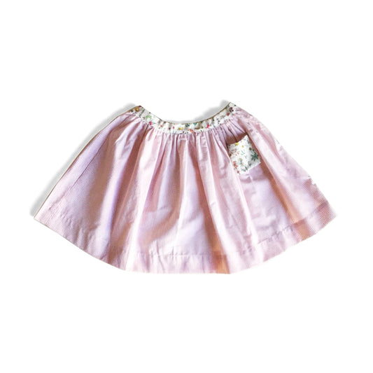 Les Enfantines Alouet Striped Cotton Skirt for Girls Age 4