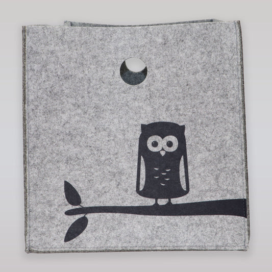 SNE Design Owl and Deer Kids Fabric Hanging Storage Basket