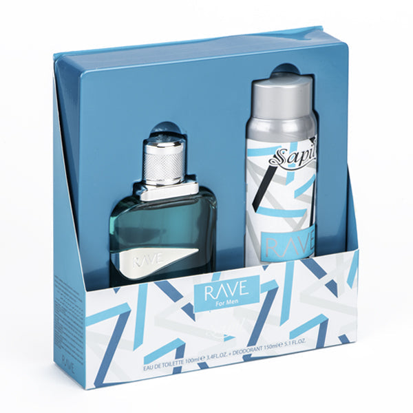 Sapil Rave for Men Fragrance Gift Set EDT and Deodorant