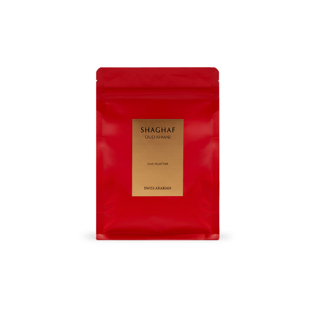 Shaghaf Oud Ahmar Fragrant Muattar Incense with Bergamot and Vanilla