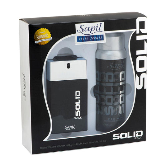 Sapil Solid Black Spicy Citrus and Woody Men's Fragrance Spray