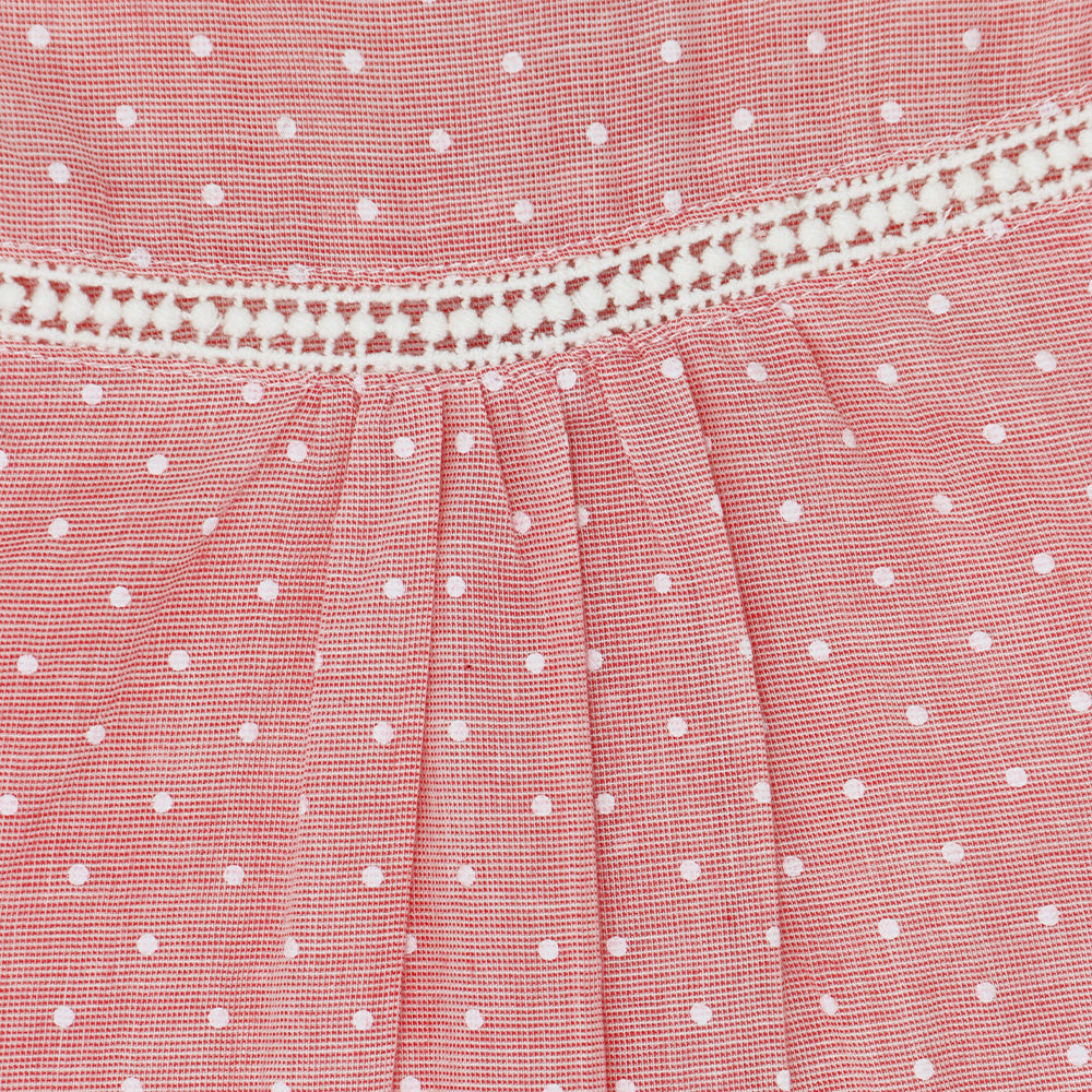 Troi Zenfants Manon Pink Spotted Cotton Dress for Girls