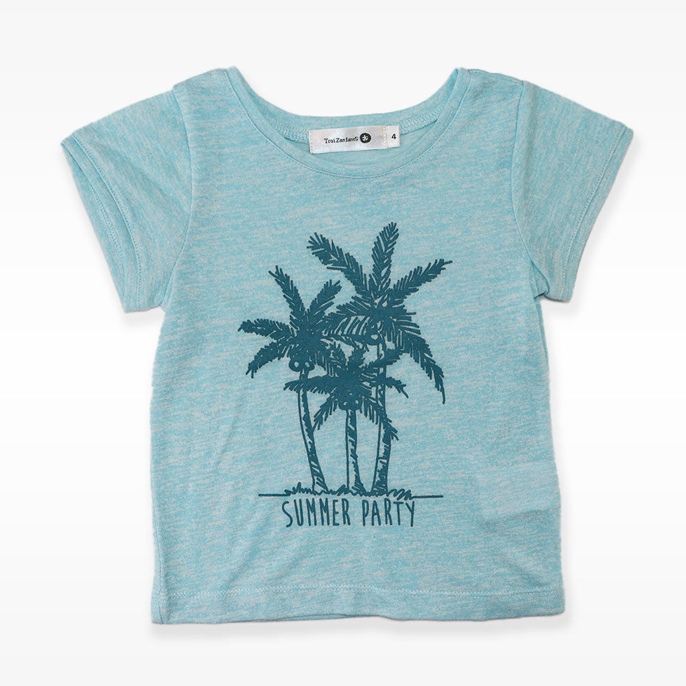 Troi Zenfants Edith Turquoise Jersey Long Sleeve Girls Dress