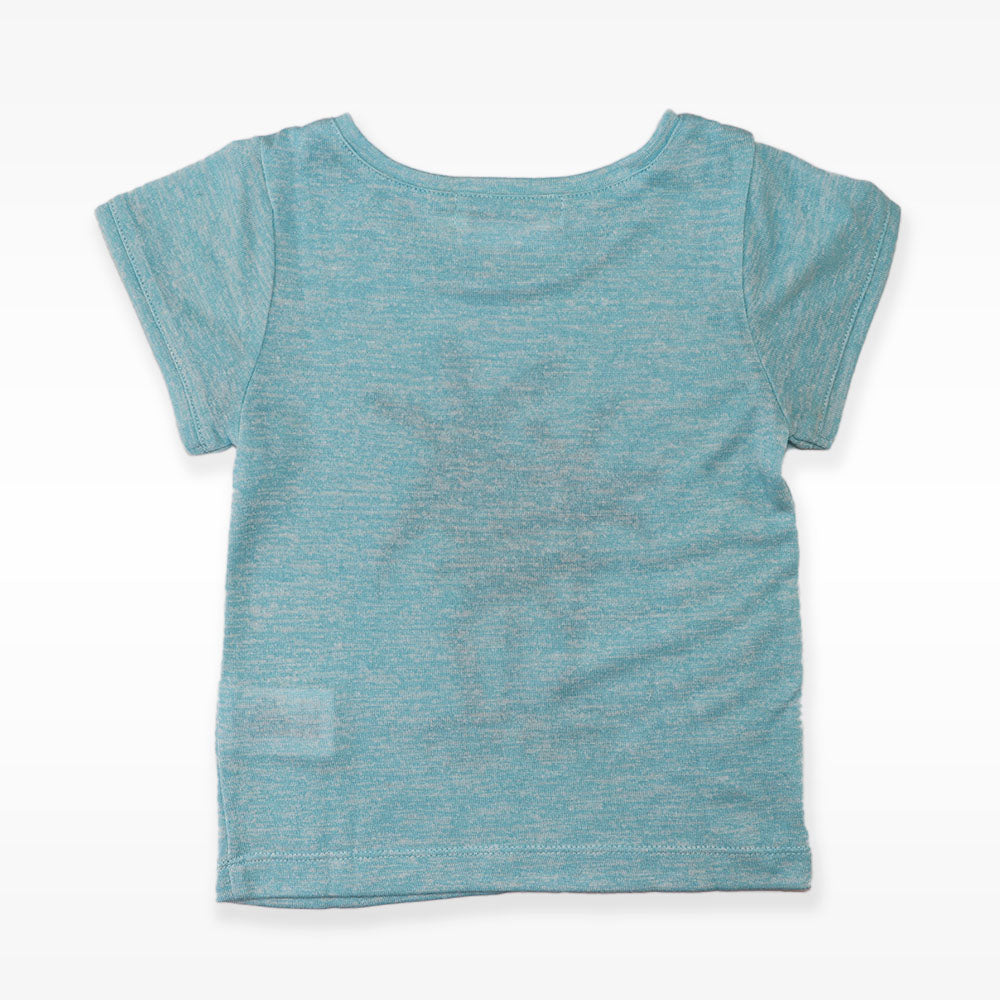 Troi Zenfants Edith Turquoise Jersey Long Sleeve Girls Dress