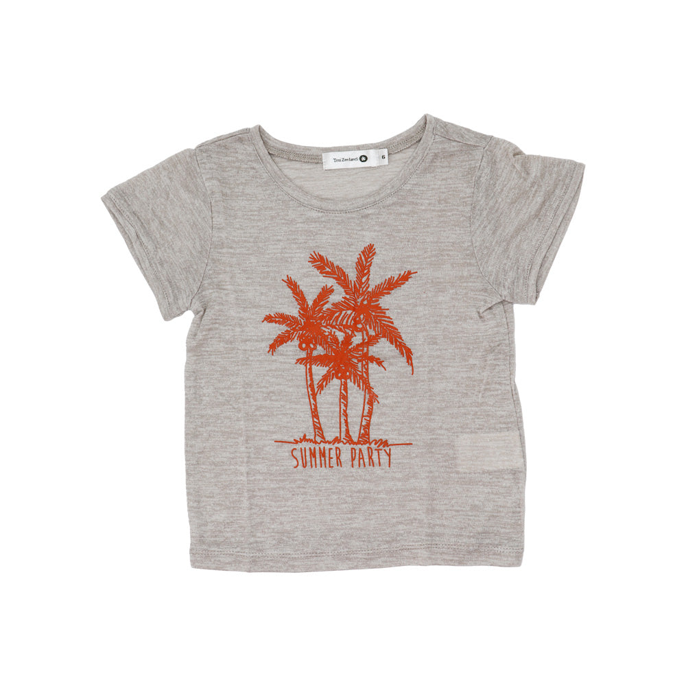 Troi Zenfants Edith Beige Jersey Cotton Dress for Girls