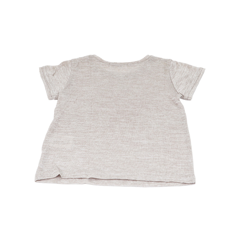 Troi Zenfants Edith Beige Jersey Cotton Dress for Girls
