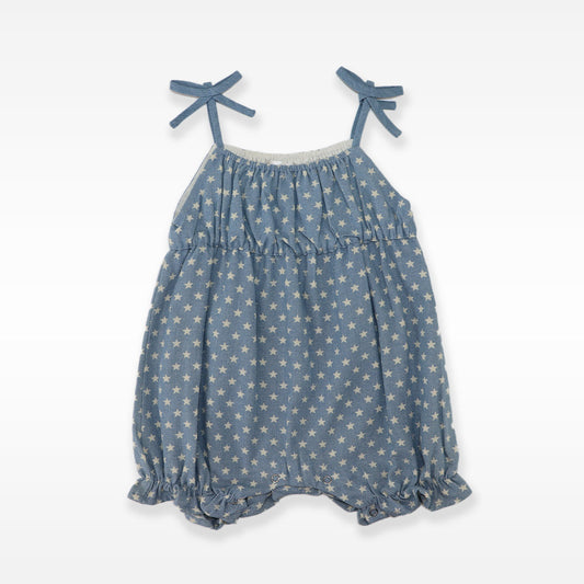 Troi Zenfants Thea Denimstar Blue Star Pattern Baby Shorts