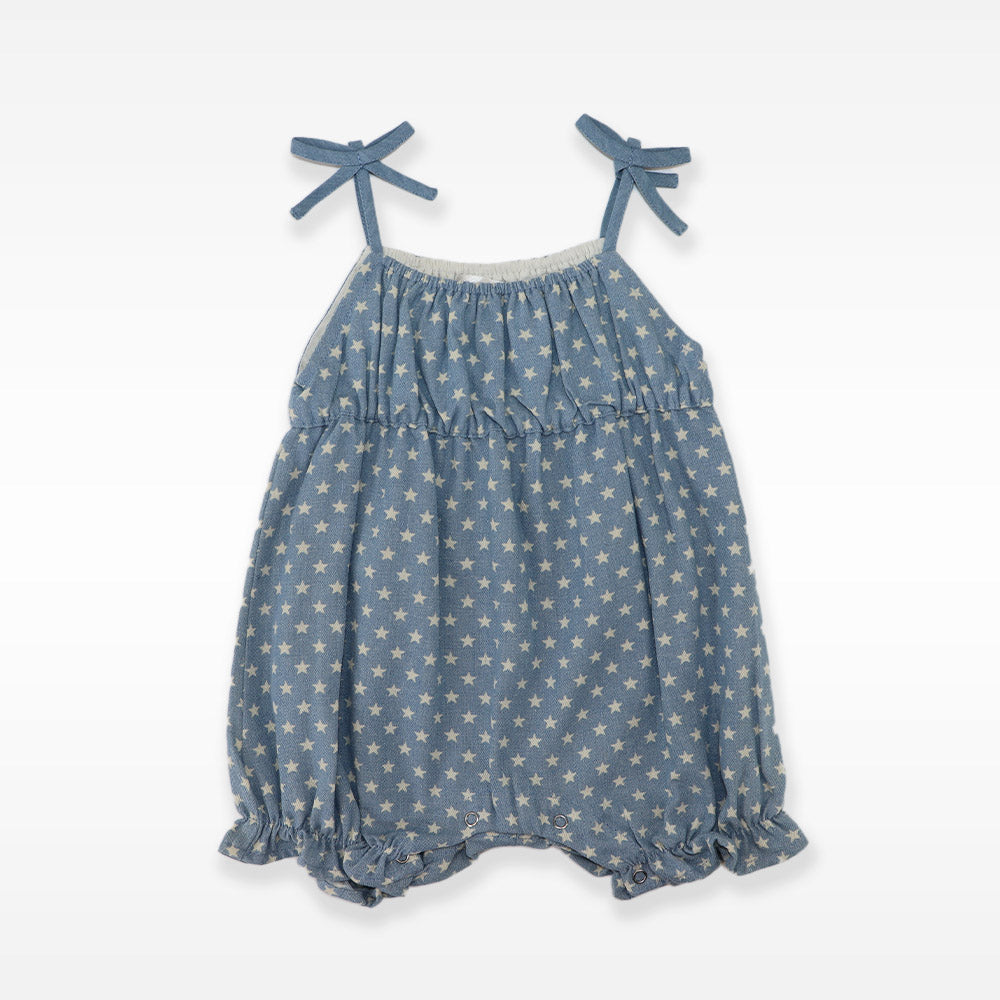 Troi Zenfants Thea Denimstar Baby Girl Ruffle Sleeve Star Dress